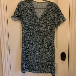 Green button down dress